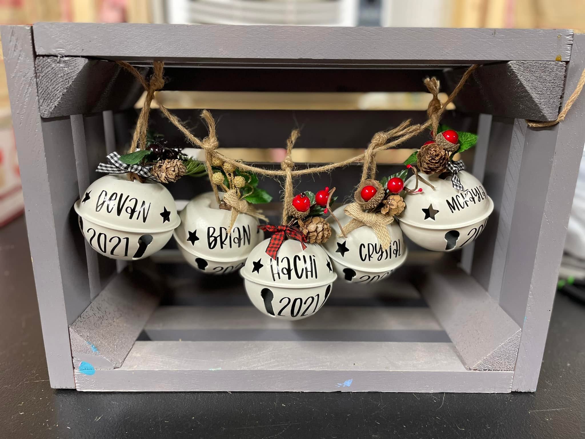 Personalized Christmas bell display