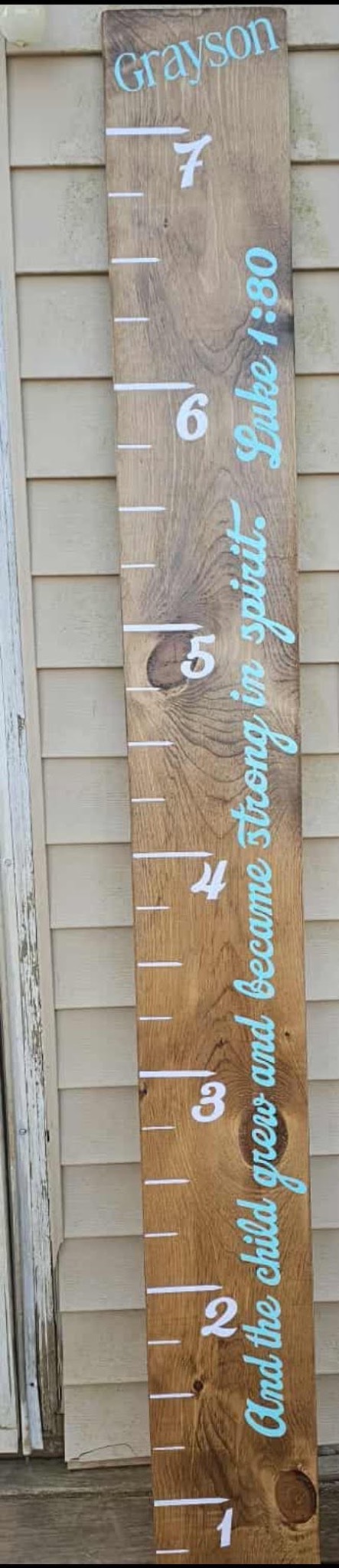Personalized wooden child growth chart