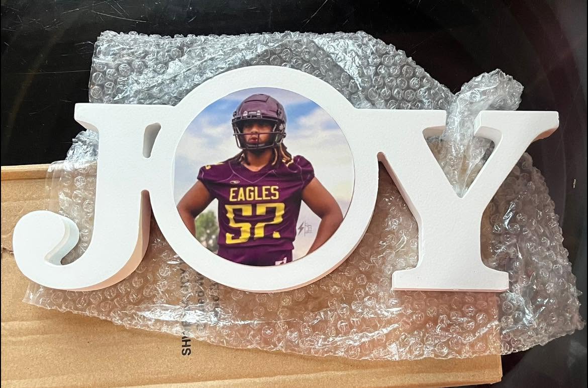 JOY football photo decoration