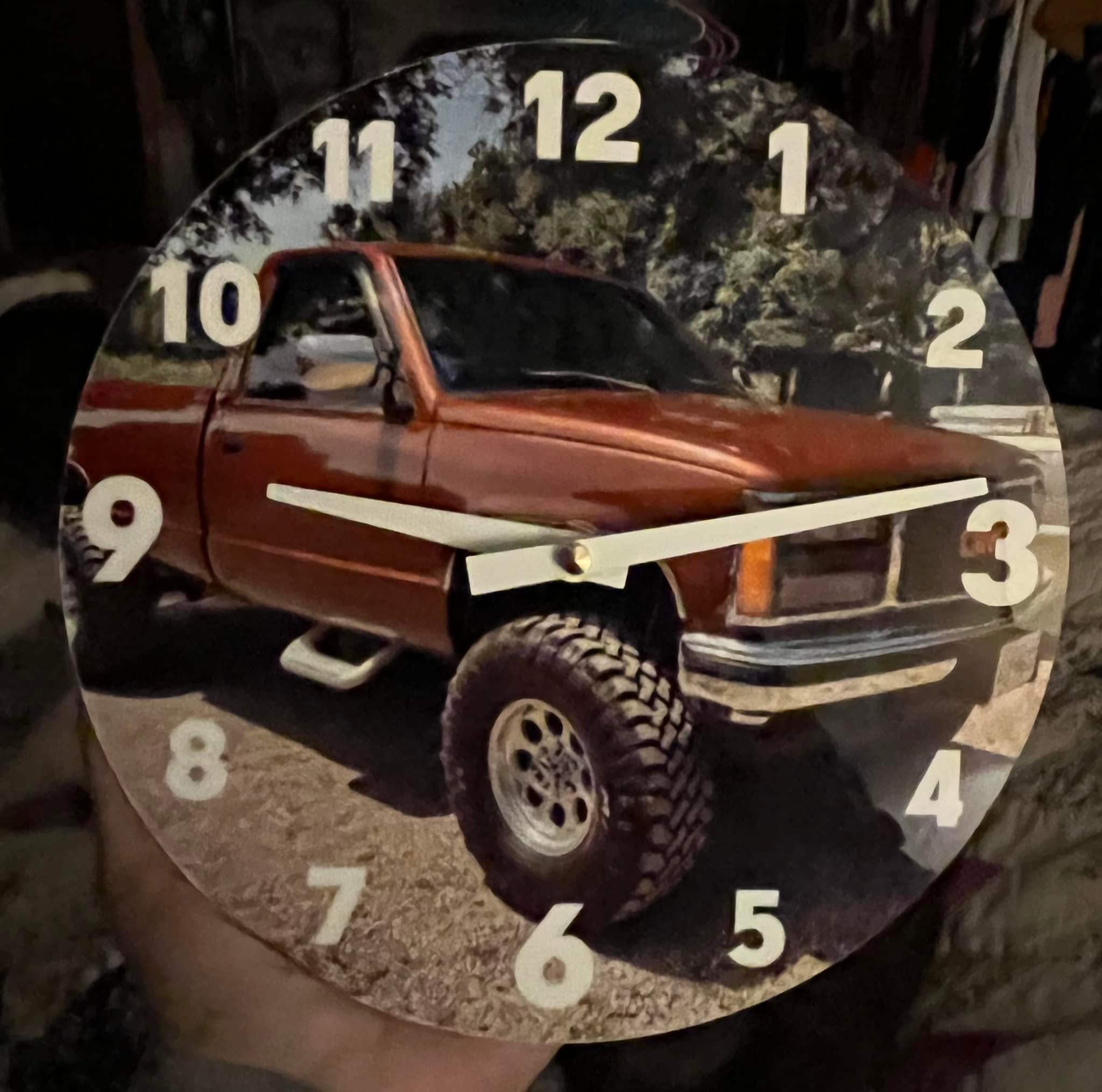 Personalized truck photo clock