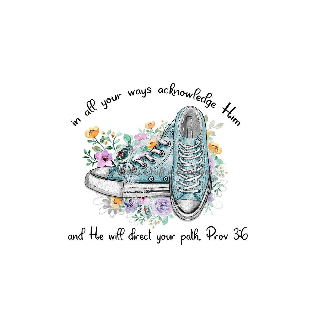 Acknowledge Him floral sneaker design