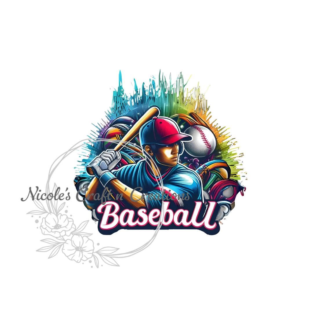 Colorful baseball design