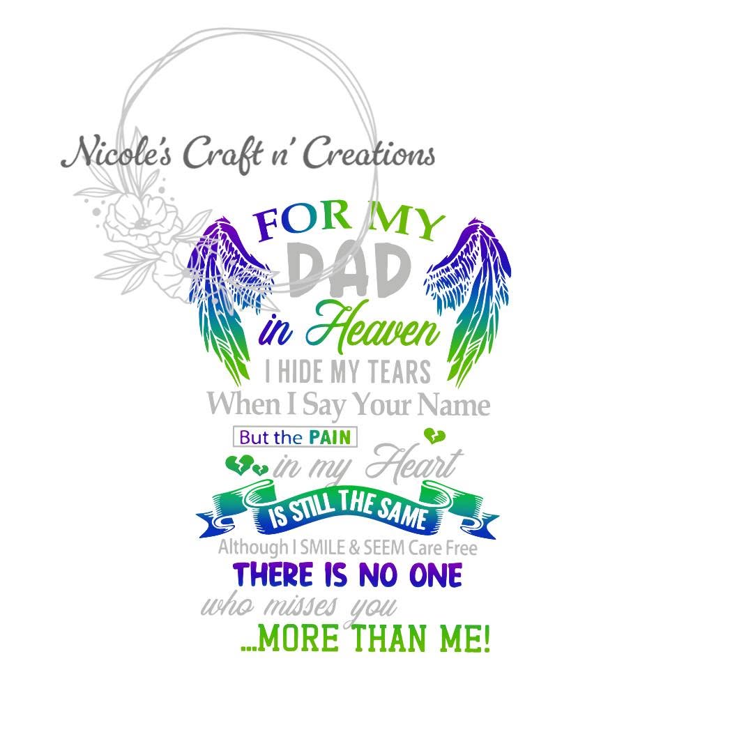 Dad in Heaven memorial design