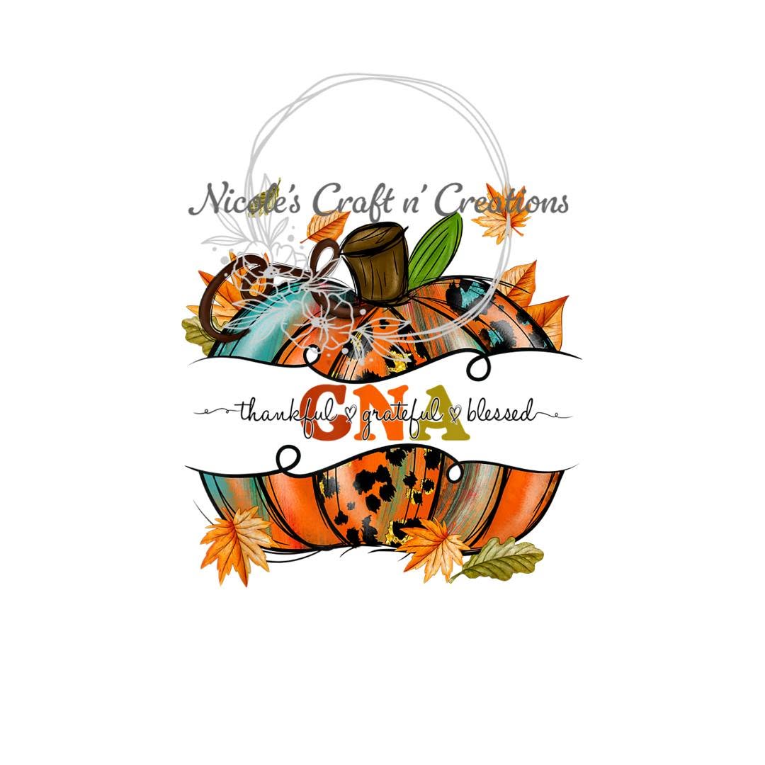 Thankful grateful blessed pumpkin design